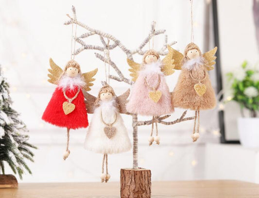 New Year 2021 Christmas Angel Doll Merry Christmas Decorations for Home Christmas Elf Tree Pendant